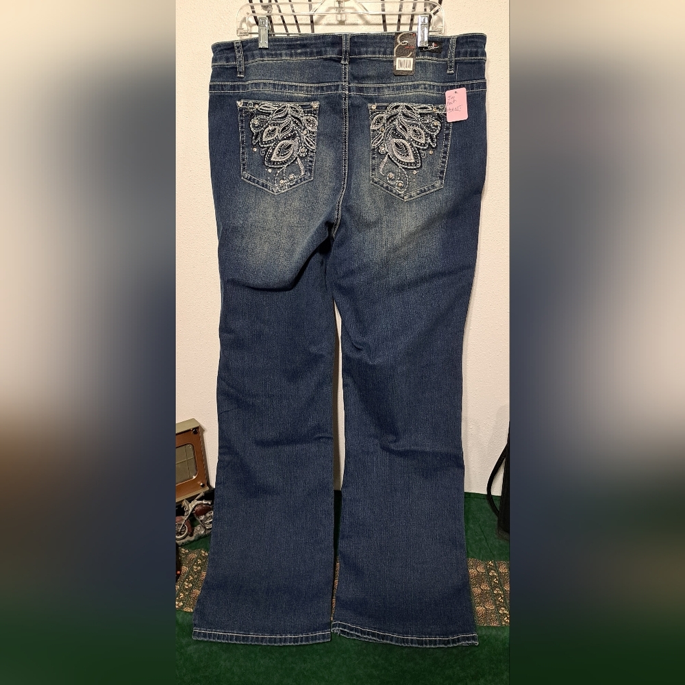 Earl Jeans Women's Dark Blue Boot Cut with Embroidery